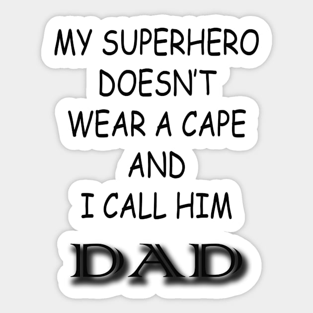 Superhero Dad Sticker by VersatileCreations2019